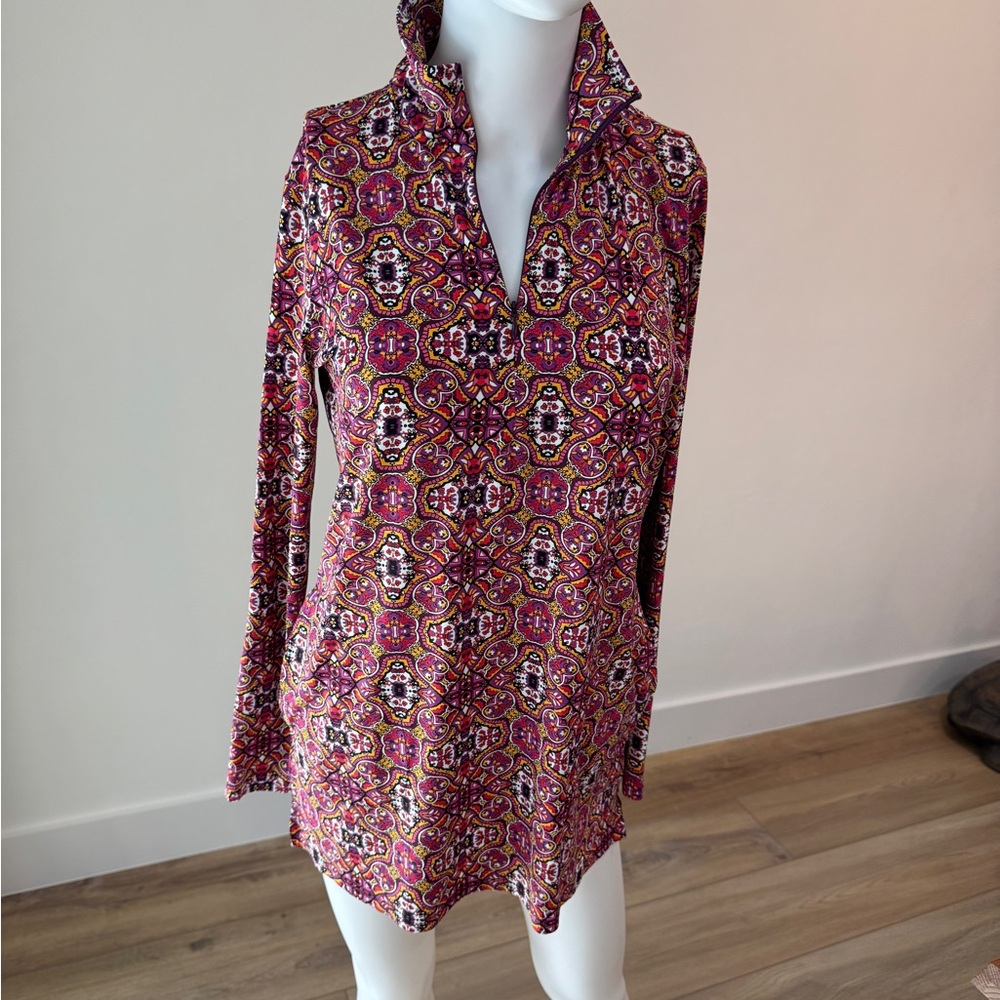Colorful Patterned Long Sleeve Top